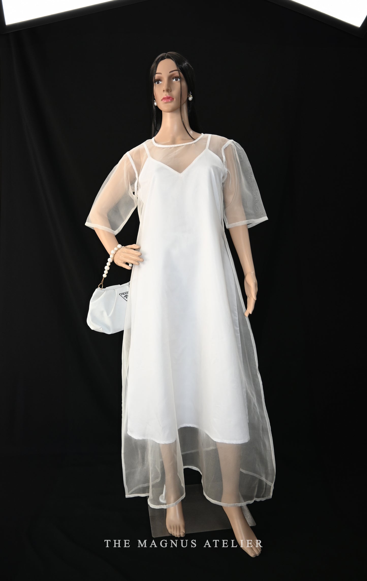 Women's White Wedding Organza Dress For Special Events