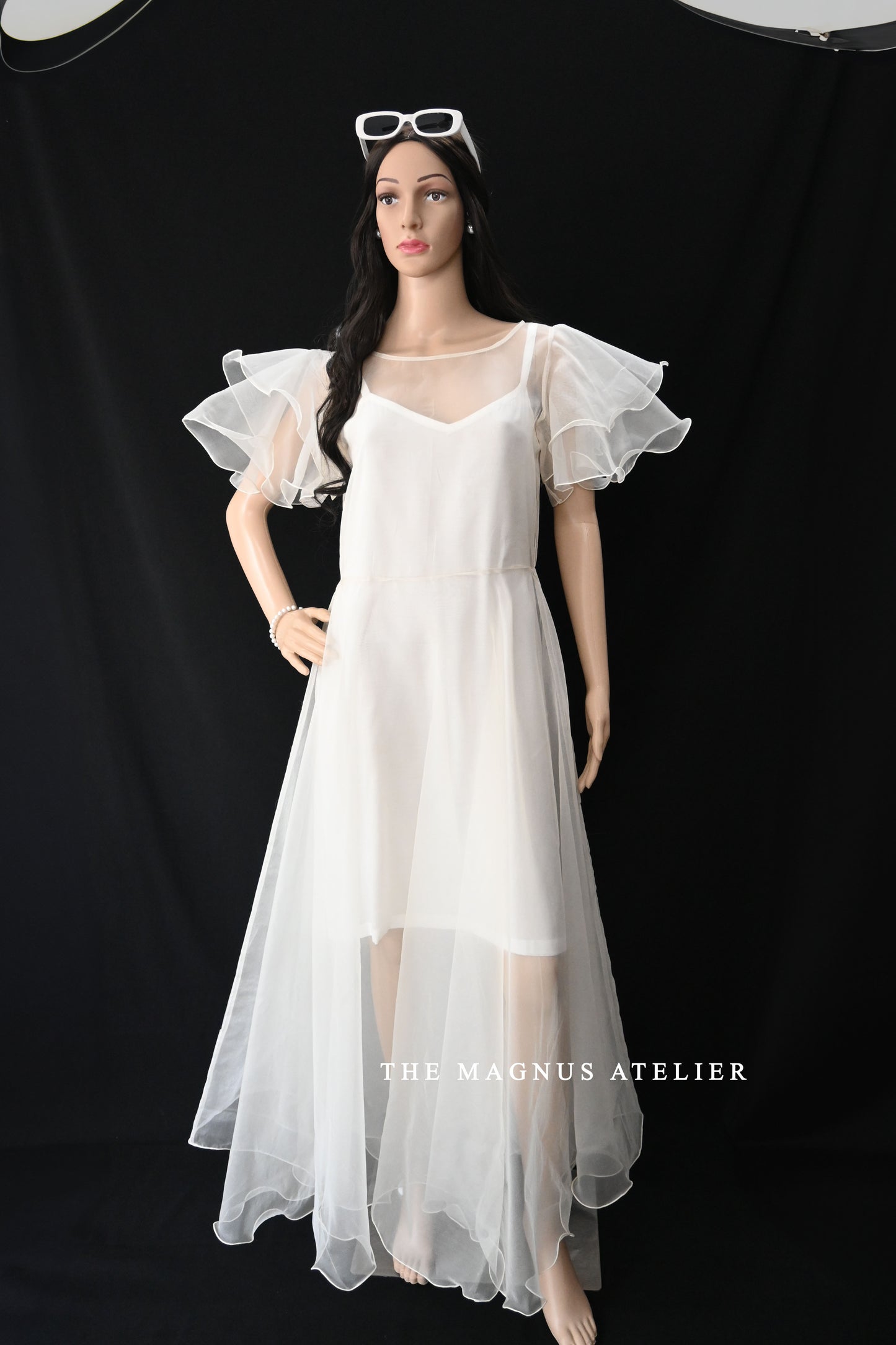 Women White Organza Dress For Wedding