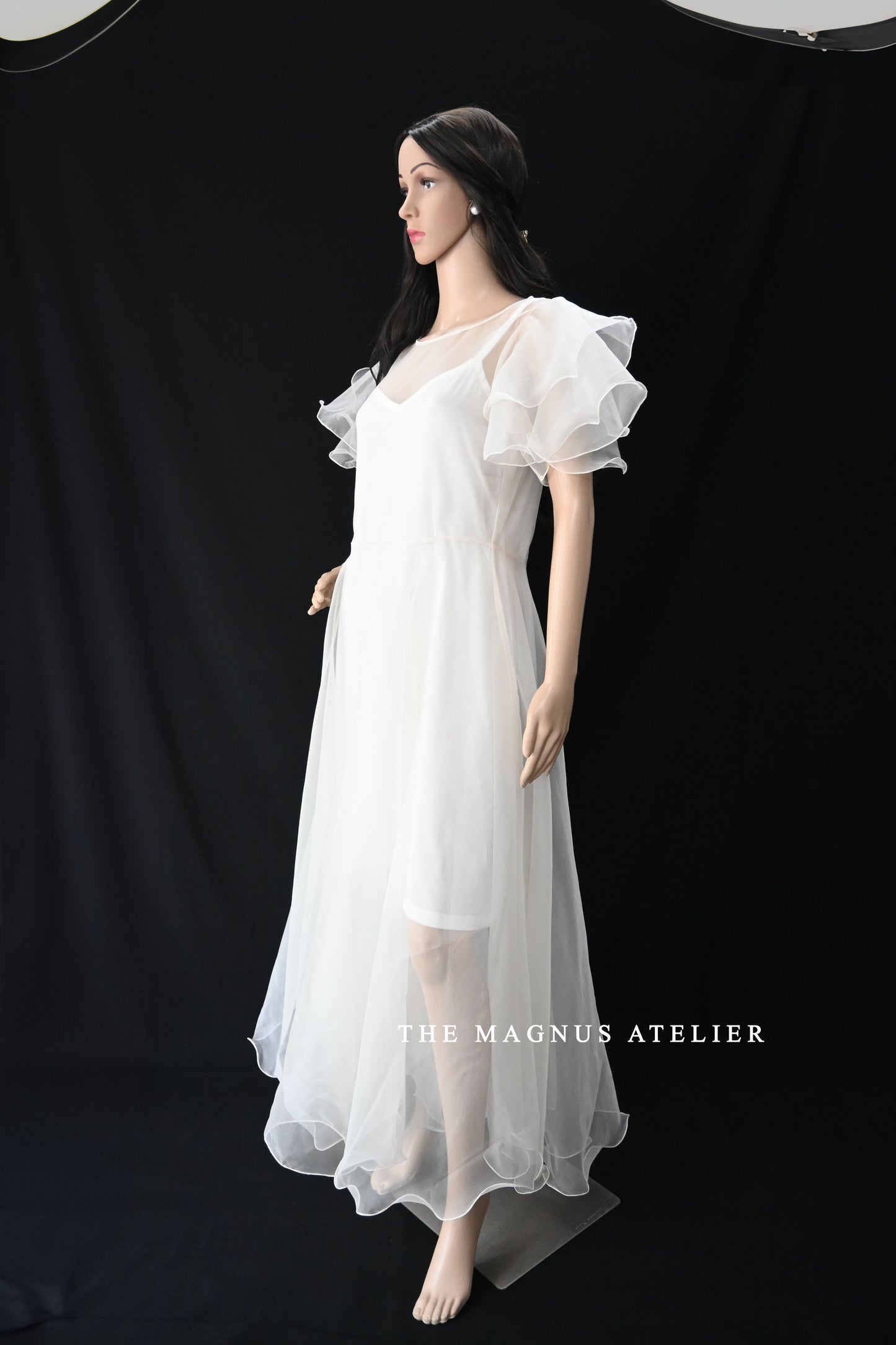 Women White Organza Dress For Wedding